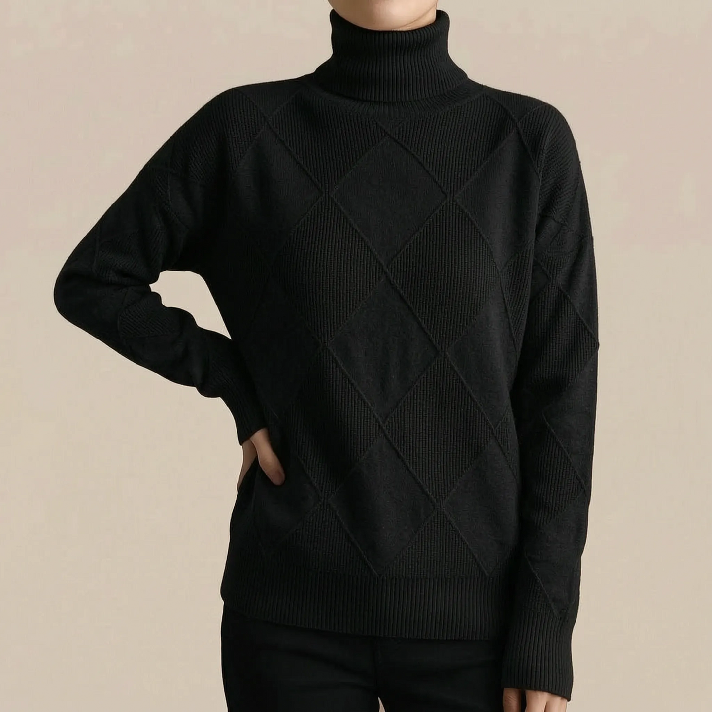 Auresa | Sweter W Romby Damski