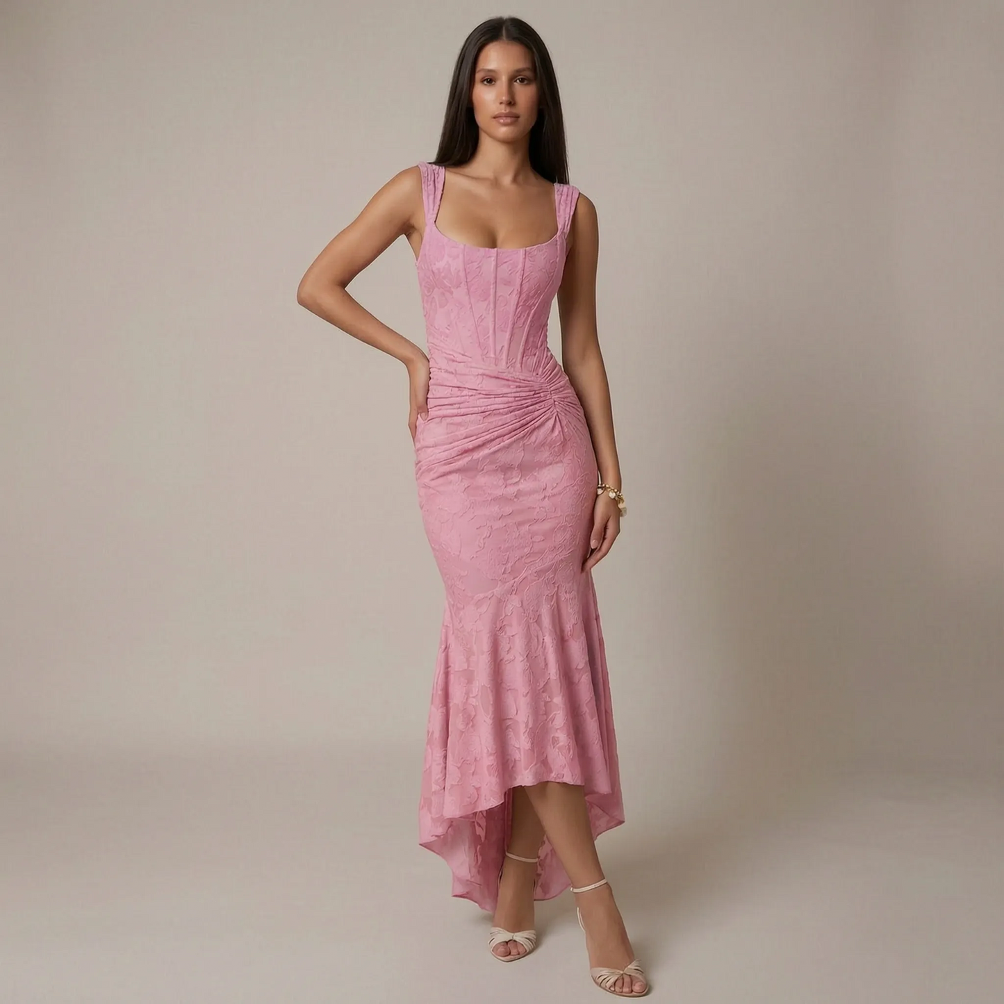 Celeste | Elegancka Sukienka Maxi W Kwiaty