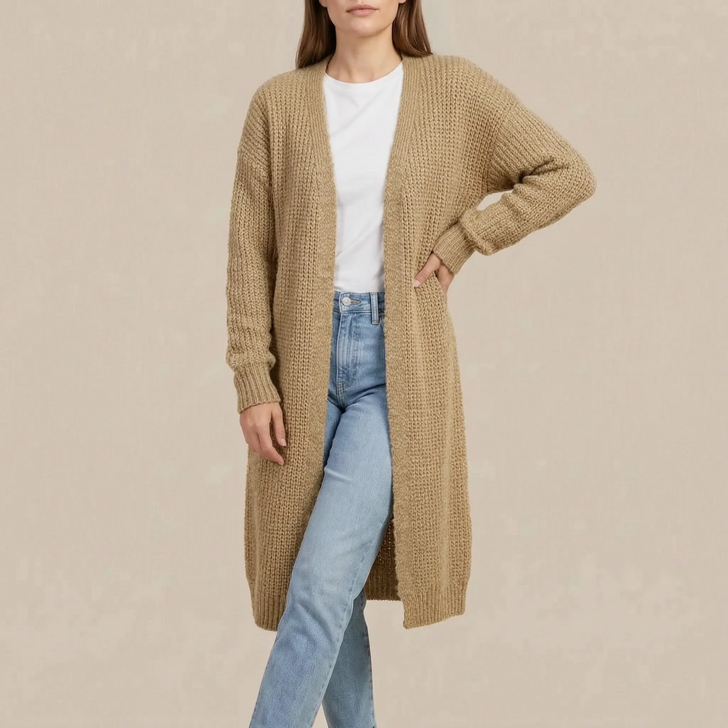 LayerLuxe | Długi Kardigan Damski