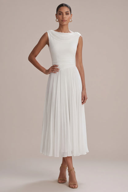 Elytia | Elegancka Plisowana Sukienka Midi