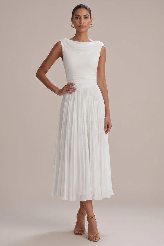 Elytia | Elegancka Plisowana Sukienka Midi