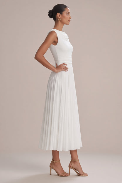 Elytia | Elegancka Plisowana Sukienka Midi