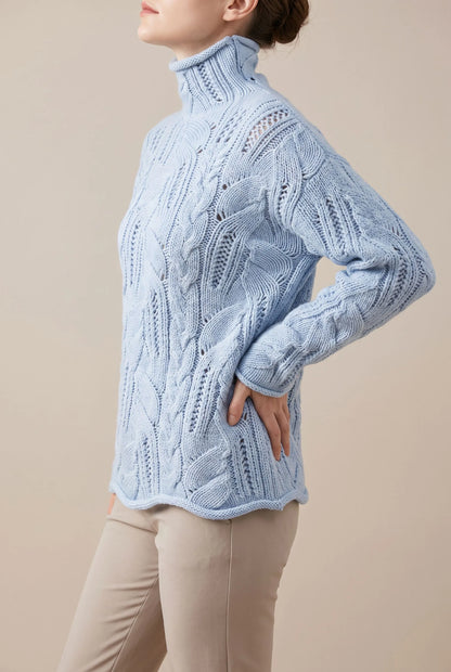 AuraWeave | Puszysty Sweter Damski Z Golfem