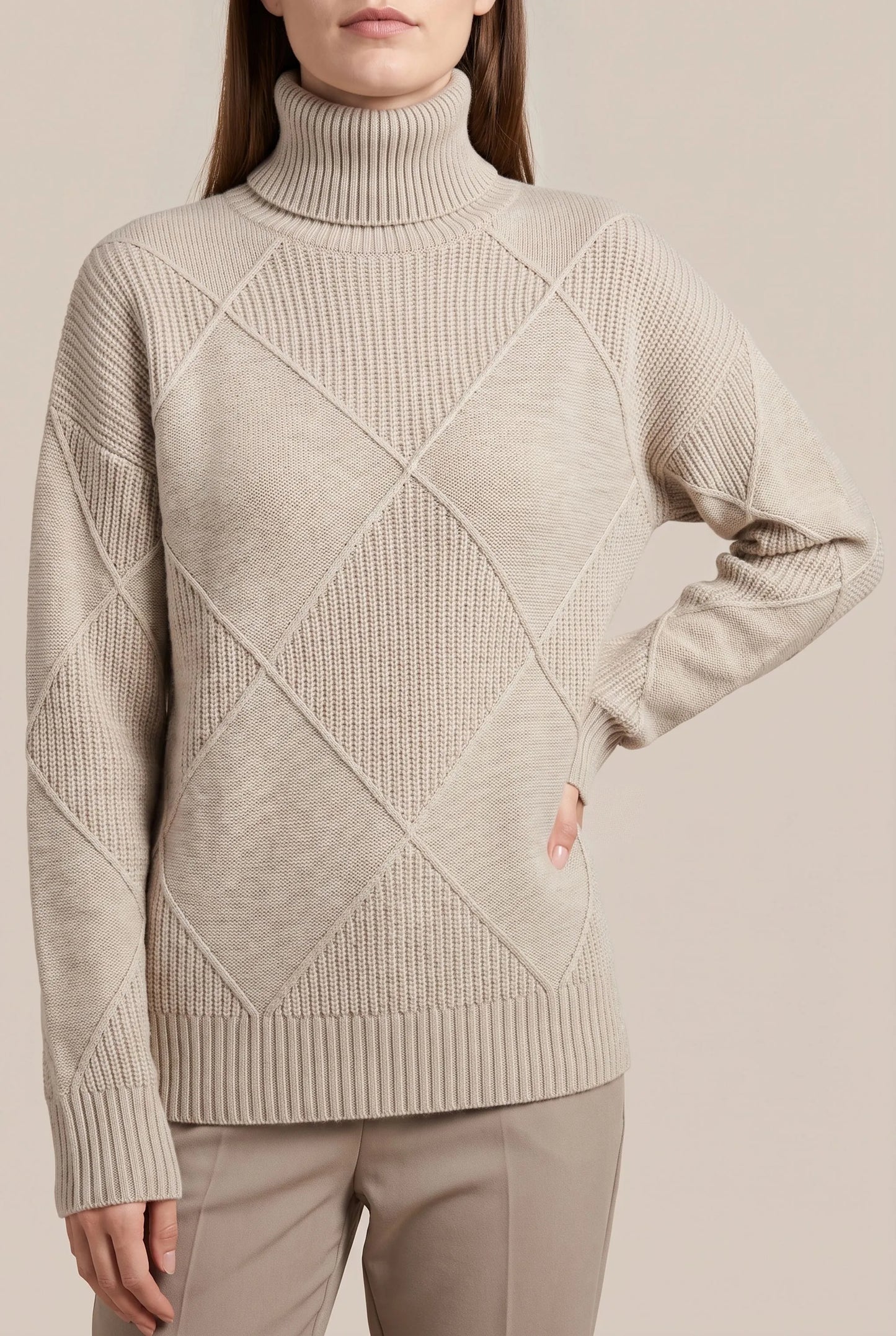 Auresa | Sweter W Romby Damski
