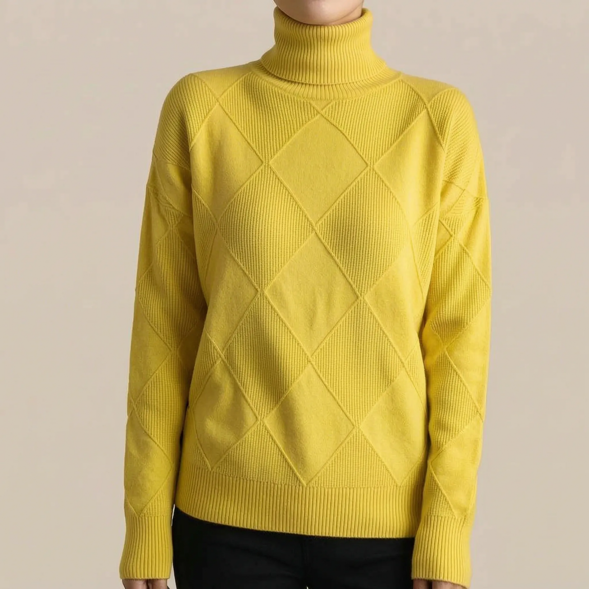 Auresa | Sweter W Romby Damski