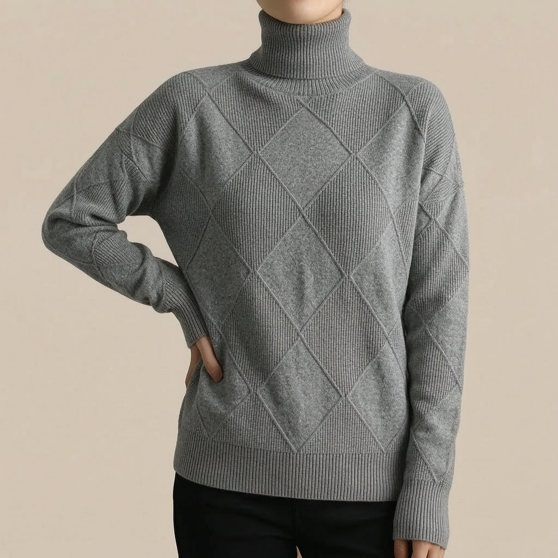 Auresa | Sweter W Romby Damski