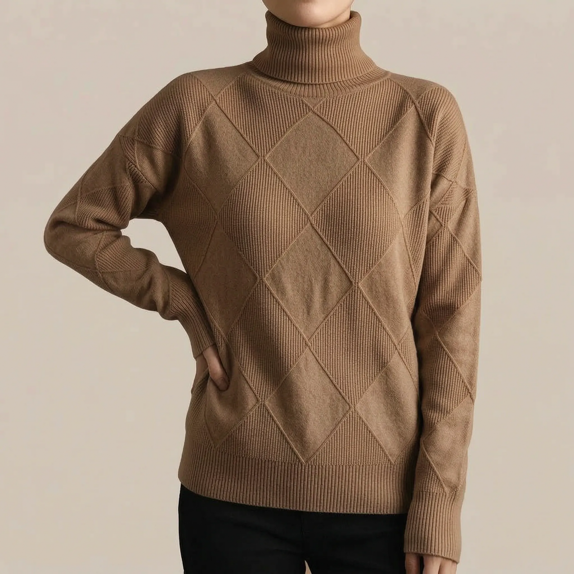 Auresa | Sweter W Romby Damski