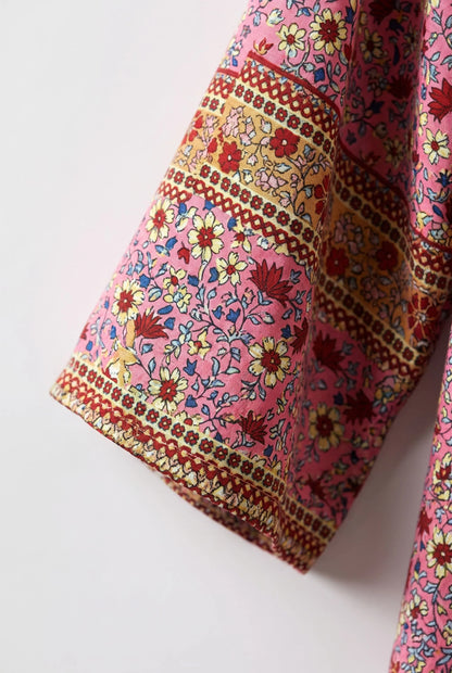 Bohira | Cienki Kardigan Damski Długi Z Motywem Boho