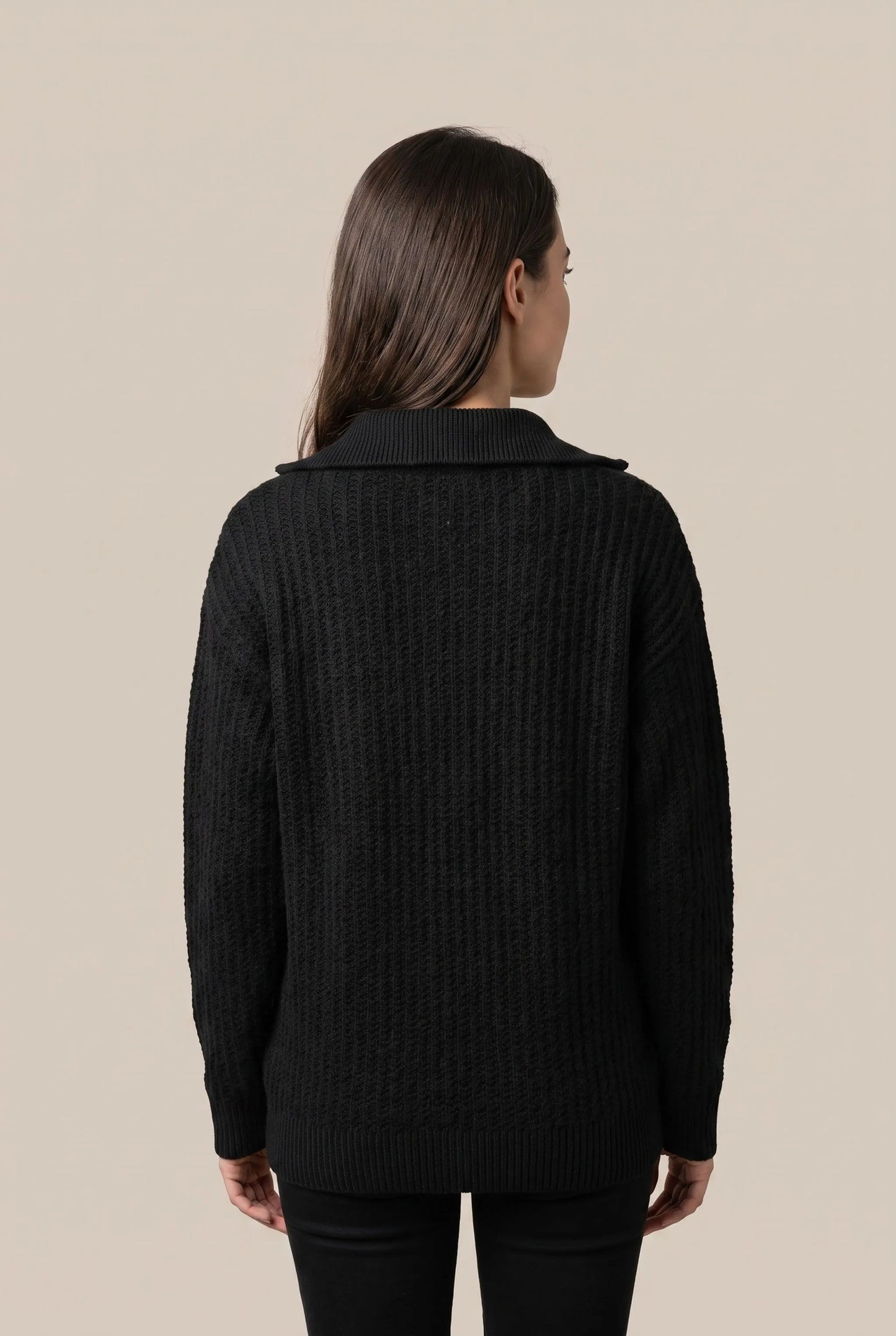 CozyVibe | Ciepły Sweter Damski Z Kołnierzykiem