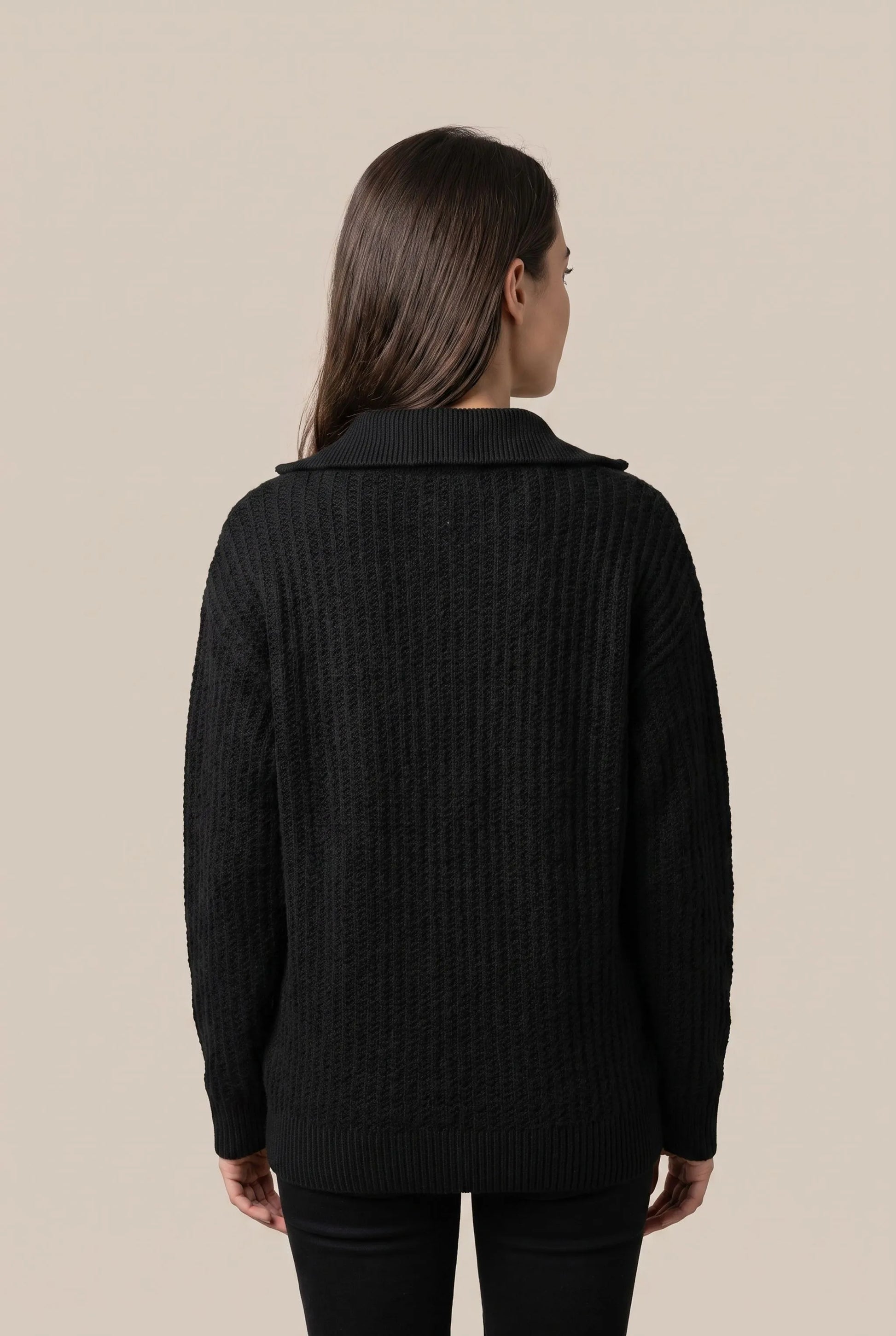 CozyVibe | Ciepły Sweter Damski Z Kołnierzykiem
