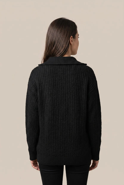 CozyVibe | Ciepły Sweter Damski Z Kołnierzykiem