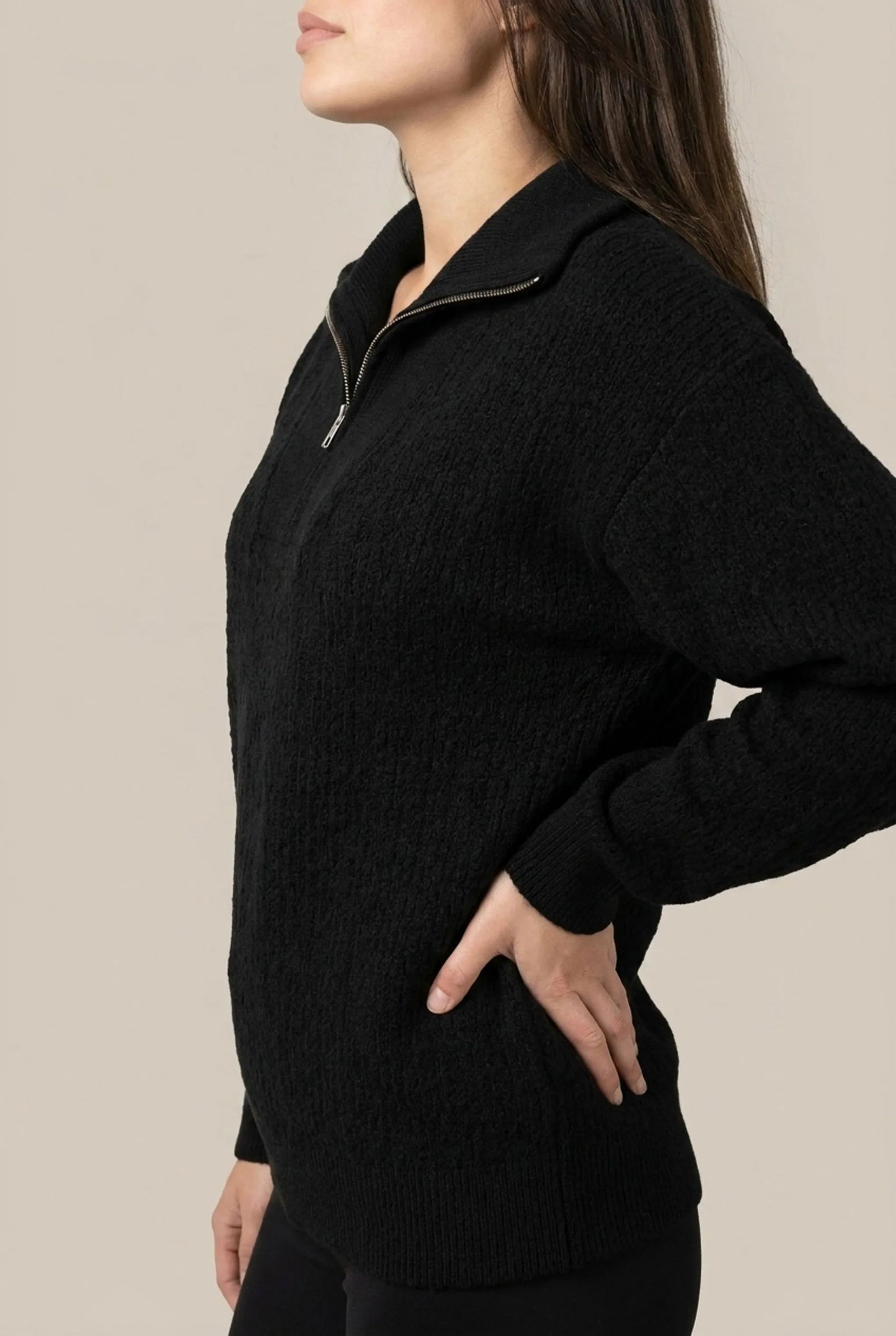 CozyVibe | Ciepły Sweter Damski Z Kołnierzykiem