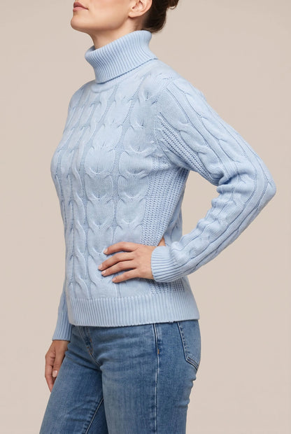 Cozyllia | Różowy Sweter Z Golfem Damski