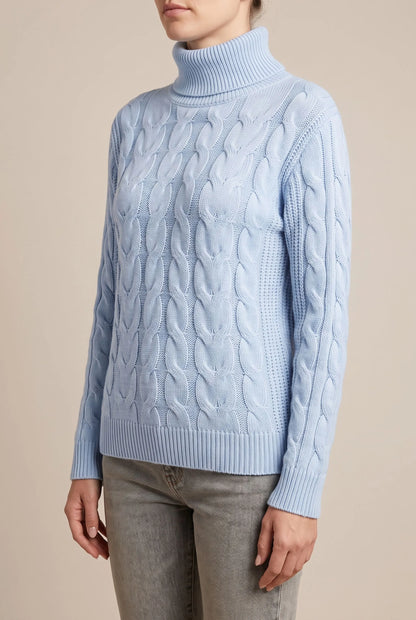 Cozyllia | Różowy Sweter Z Golfem Damski