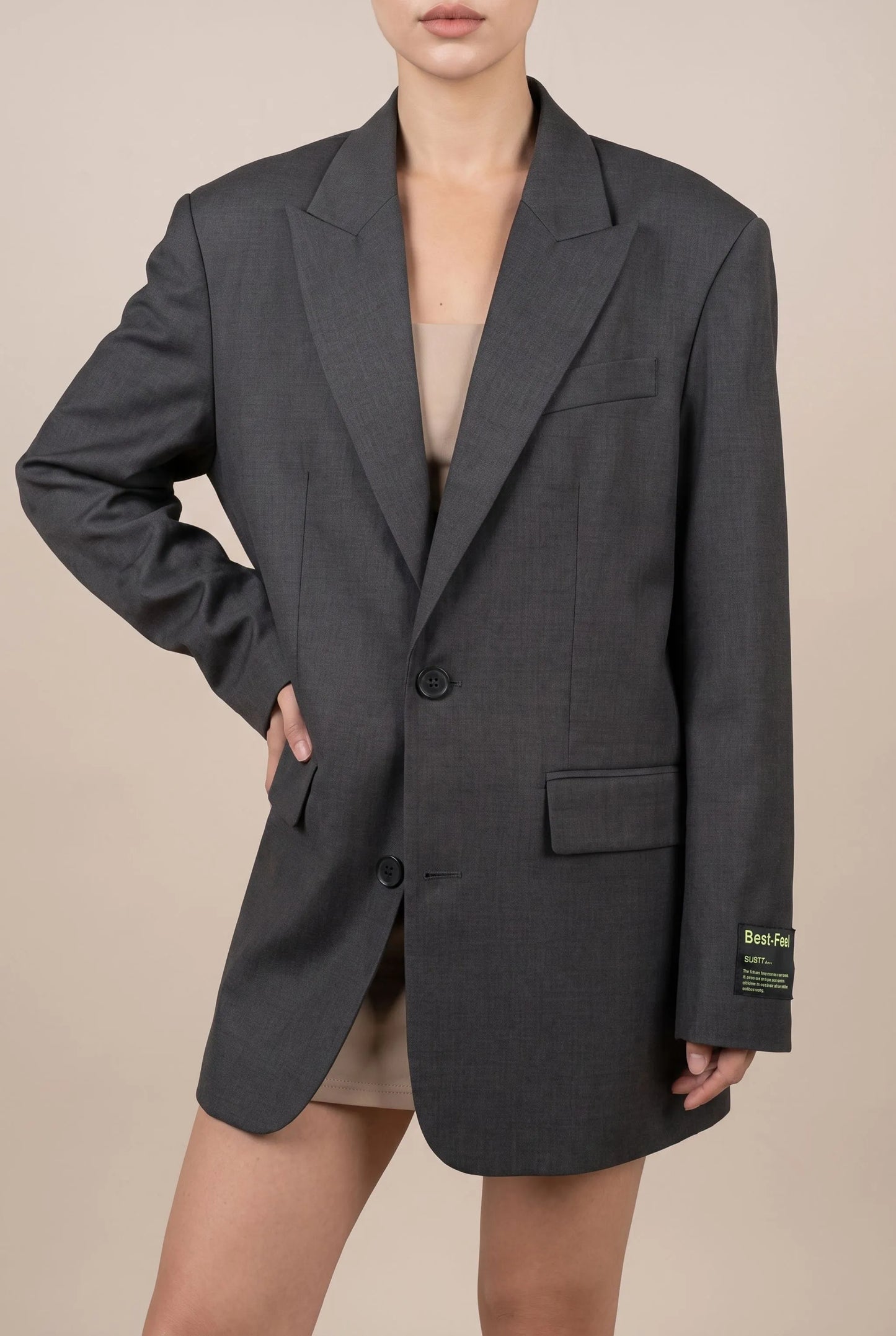 Dalina | Czarna Marynarka Damska Oversize