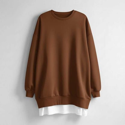 Damska Bluza Oversize z Okrągłym Dekoltem | Bluza Damska