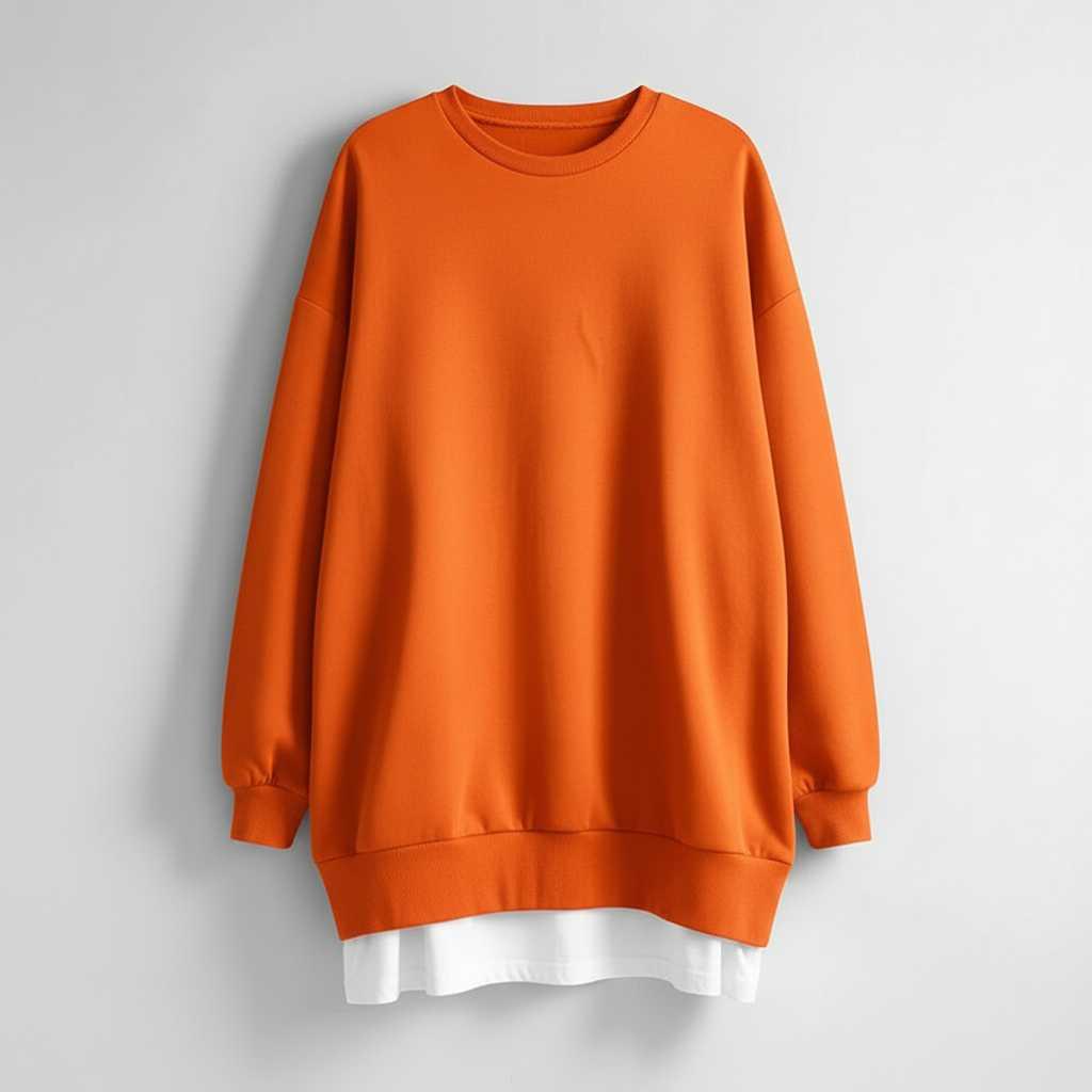 Damska Bluza Oversize z Okrągłym Dekoltem | Bluza Damska