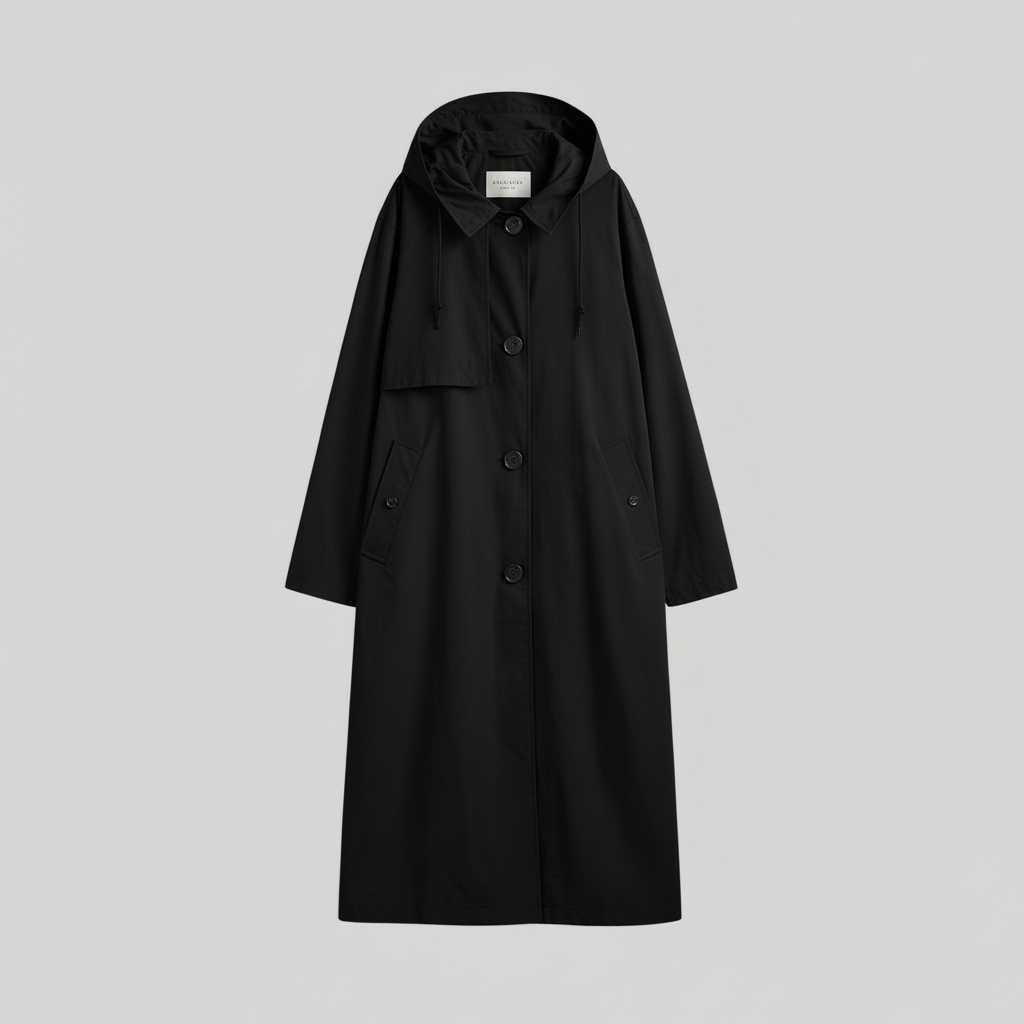 Długi Trencz Damski | Płaszcz Zimowy Damski Elegancki