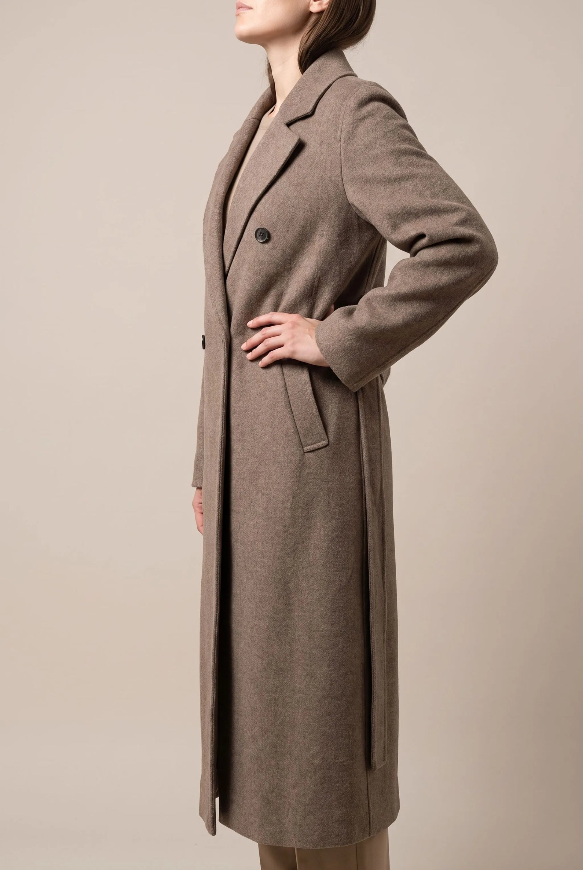 Elegantsy | Długi Płaszcz Zimowy Damski