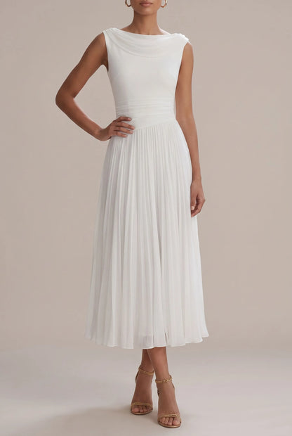 Elytia | Elegancka Plisowana Sukienka Midi