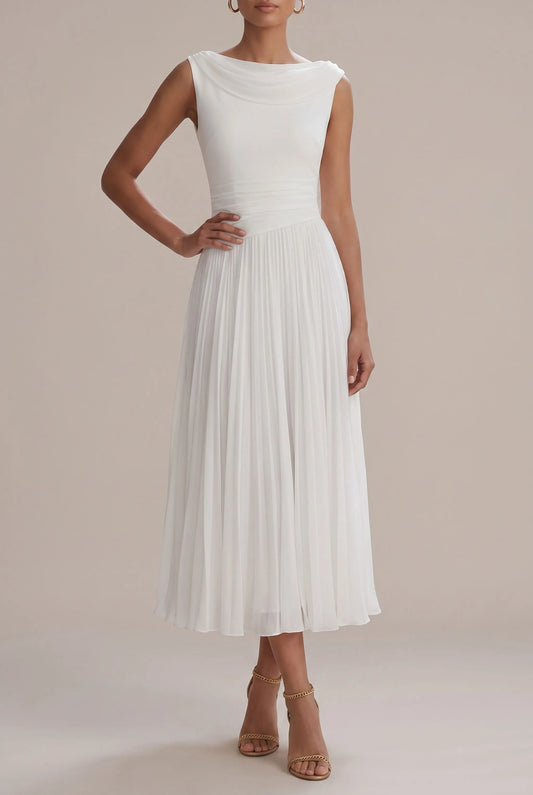 Elytia | Elegancka Plisowana Sukienka Midi
