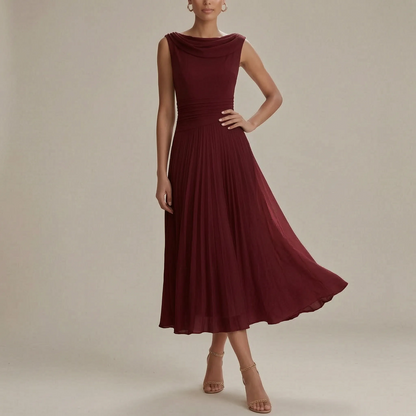 Elytia | Elegancka Plisowana Sukienka Midi