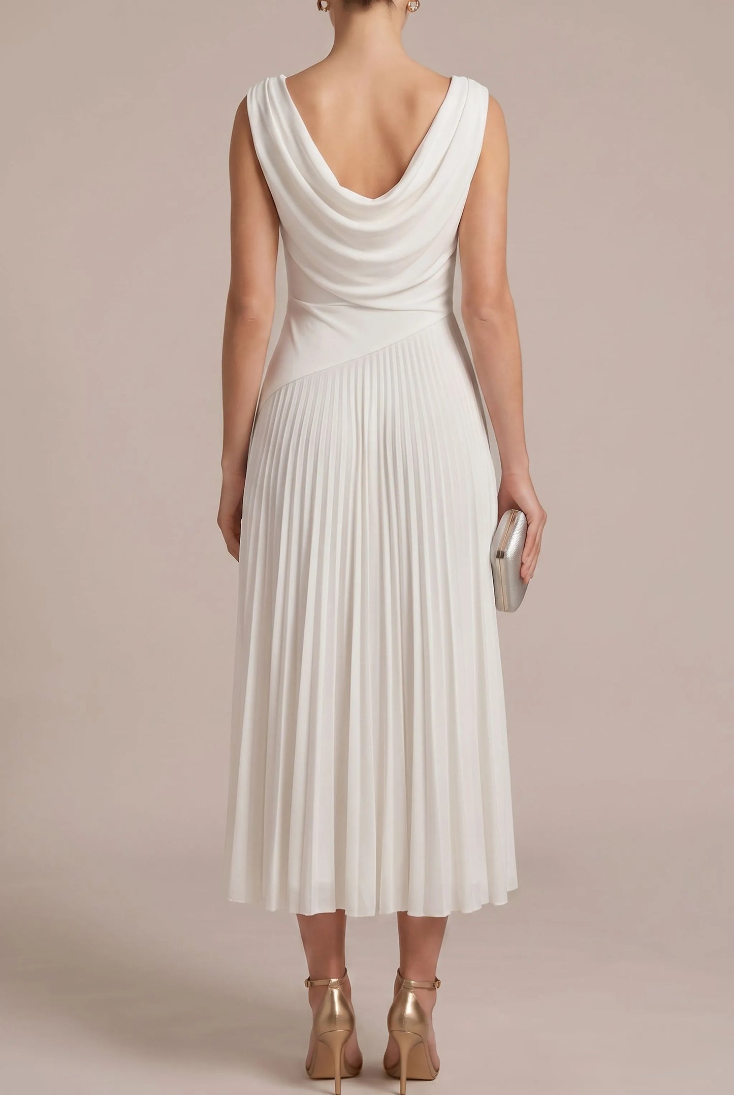 Elytia | Elegancka Plisowana Sukienka Midi