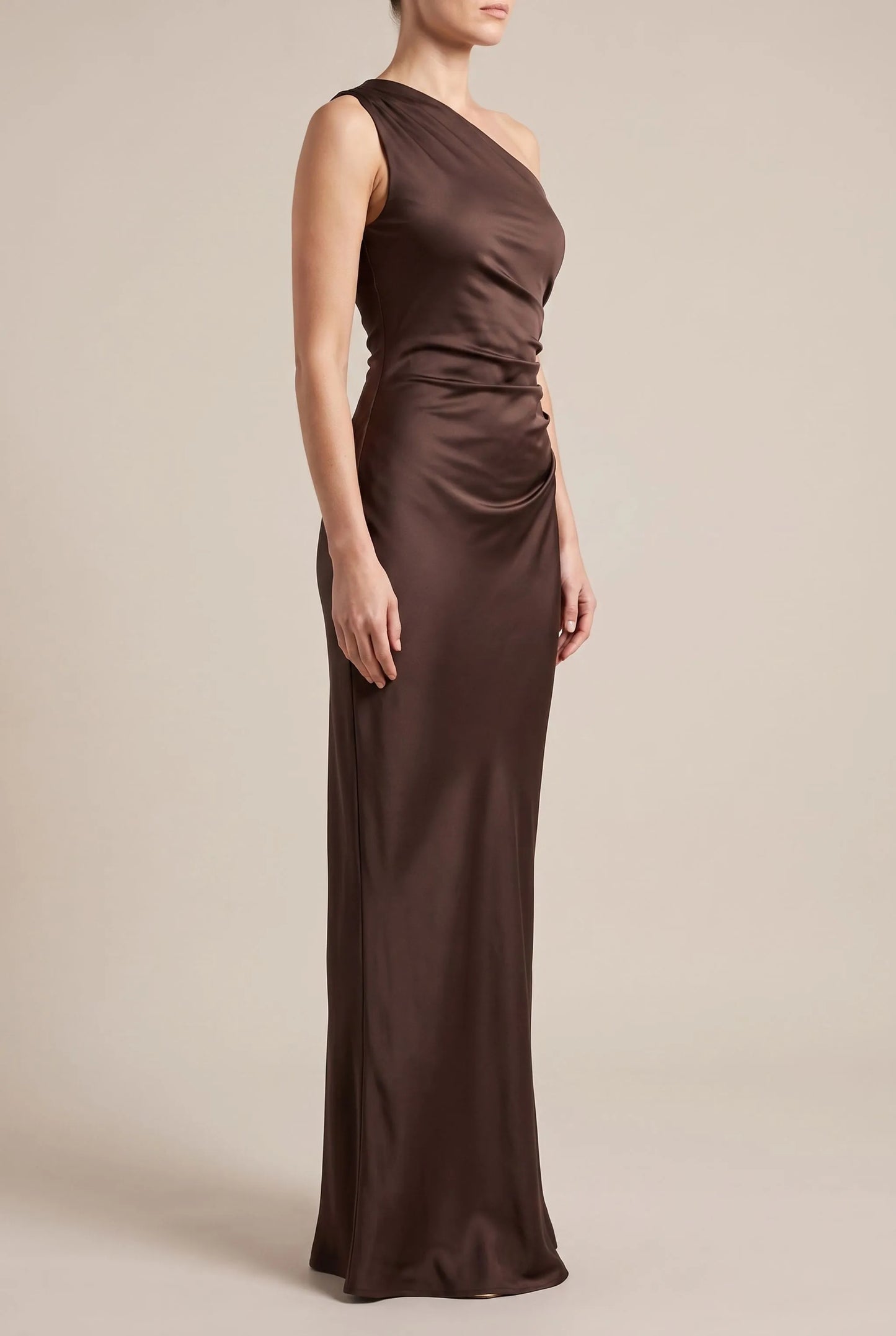 Evadora | Asymetryczna Sukienka Wieczorowa Maxi