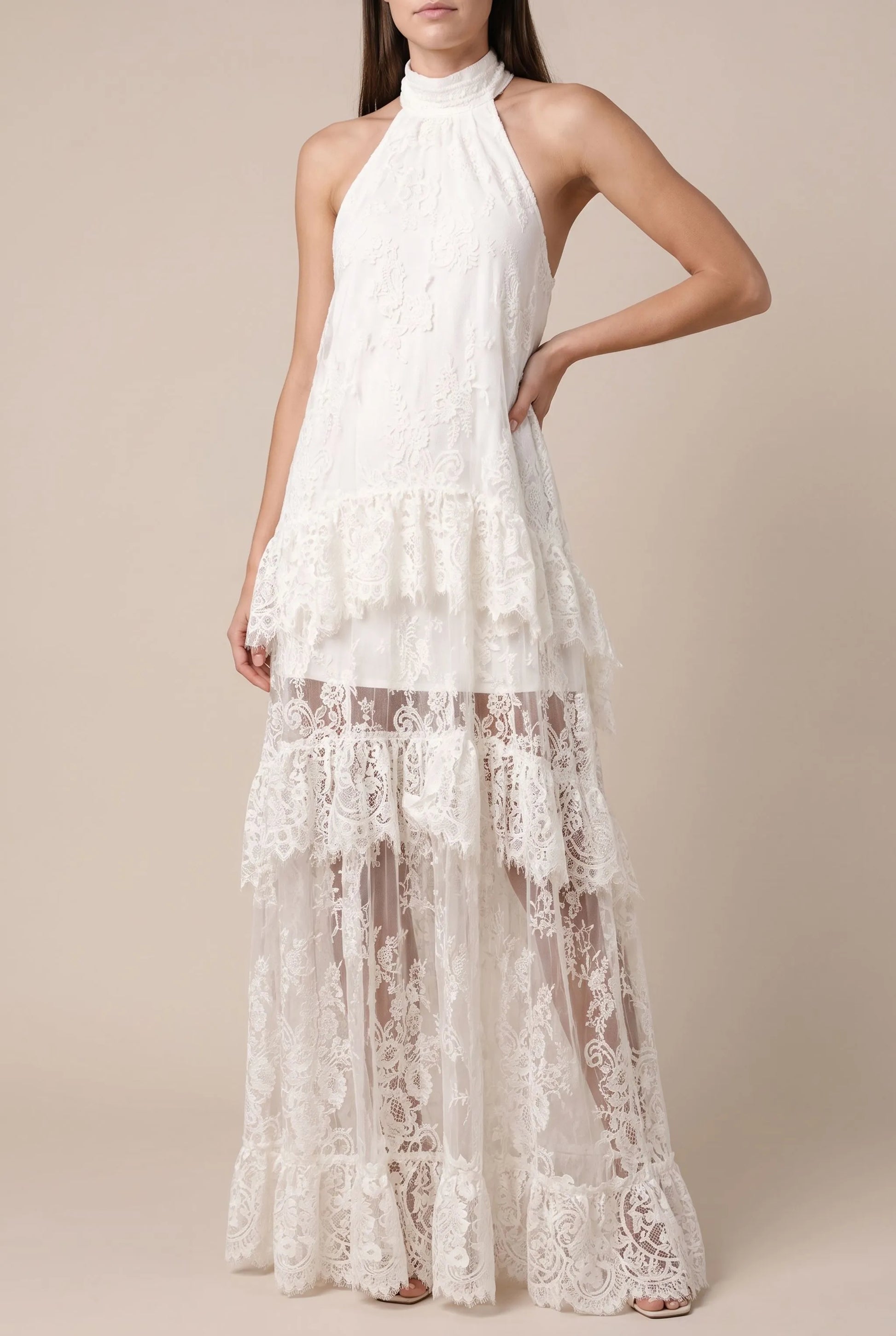 Evorla | Biała Letnia Sukienka Maxi W Stylu Boho