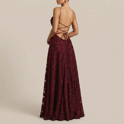 Floralia | Elegancka Sukienka Maxi Na Cienkich Ramiączkach
