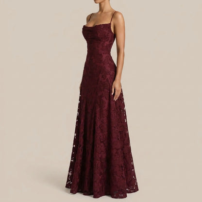 Floralia | Elegancka Sukienka Maxi Na Cienkich Ramiączkach