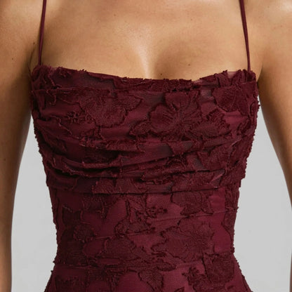 Floralia | Elegancka Sukienka Maxi Na Cienkich Ramiączkach