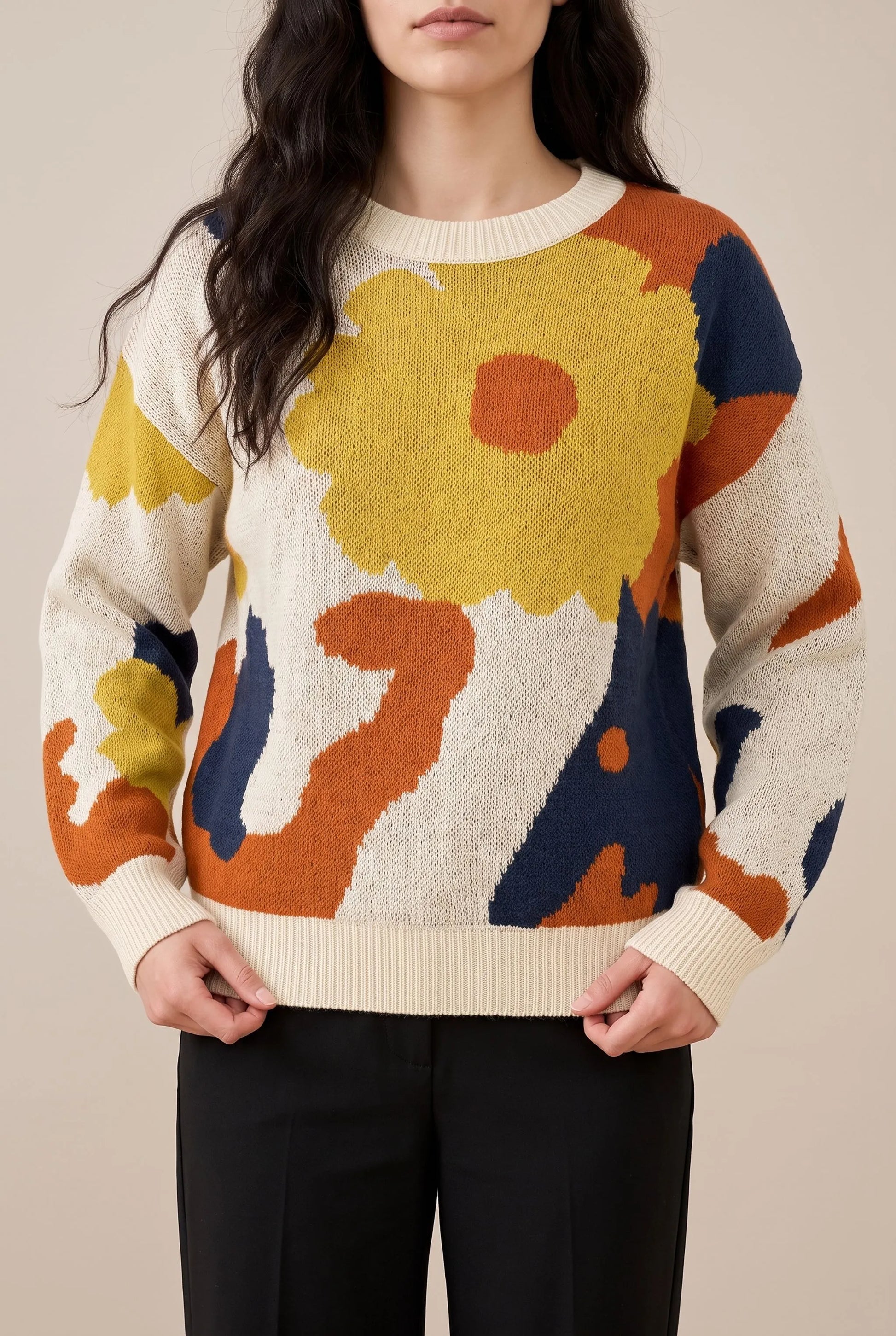 Florisana | Wzorzysty Sweter Damski