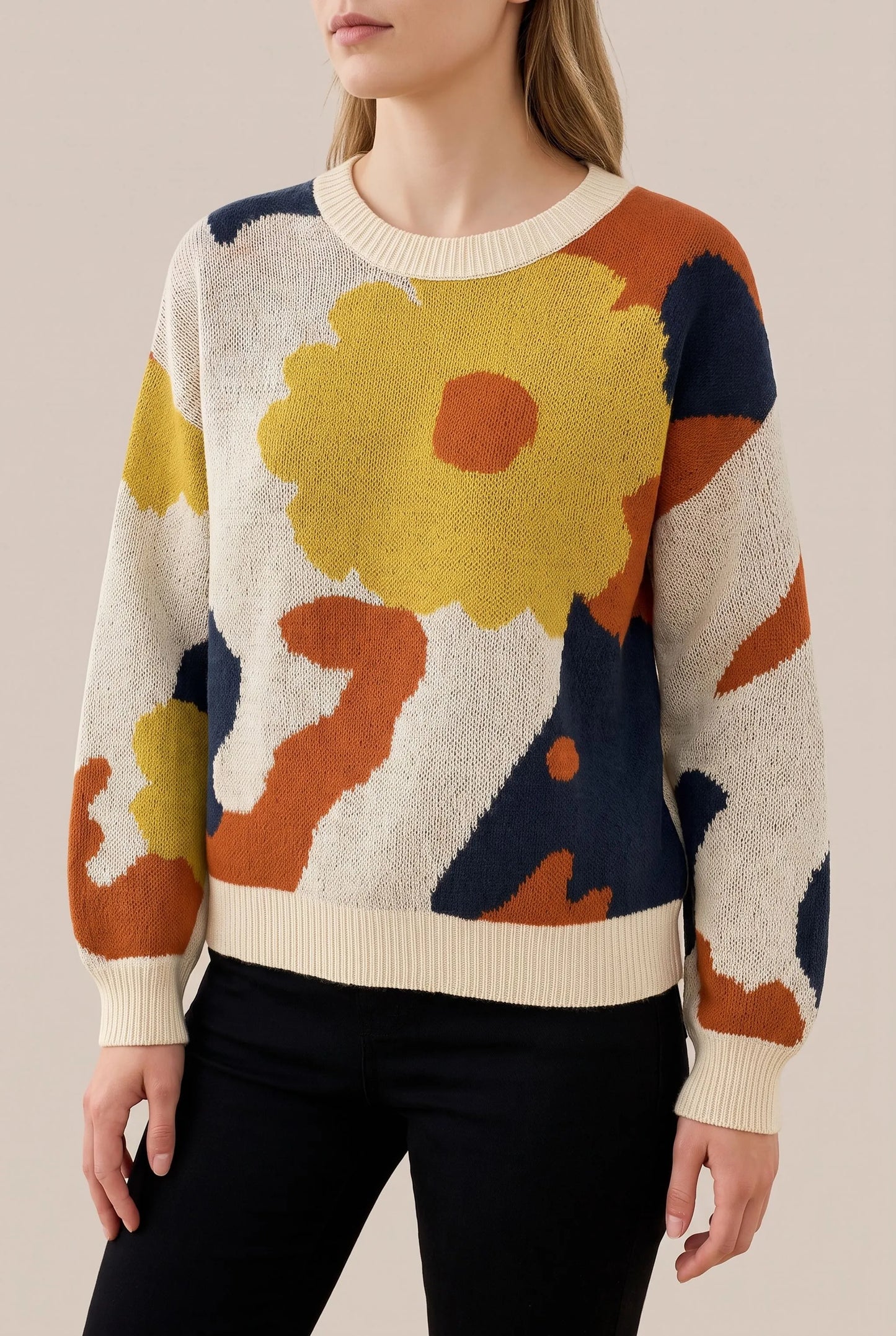 Florisana | Wzorzysty Sweter Damski