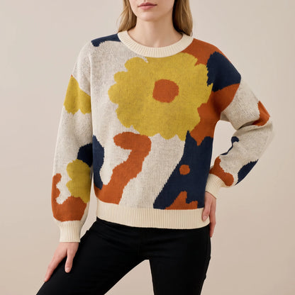 Florisana | Wzorzysty Sweter Damski