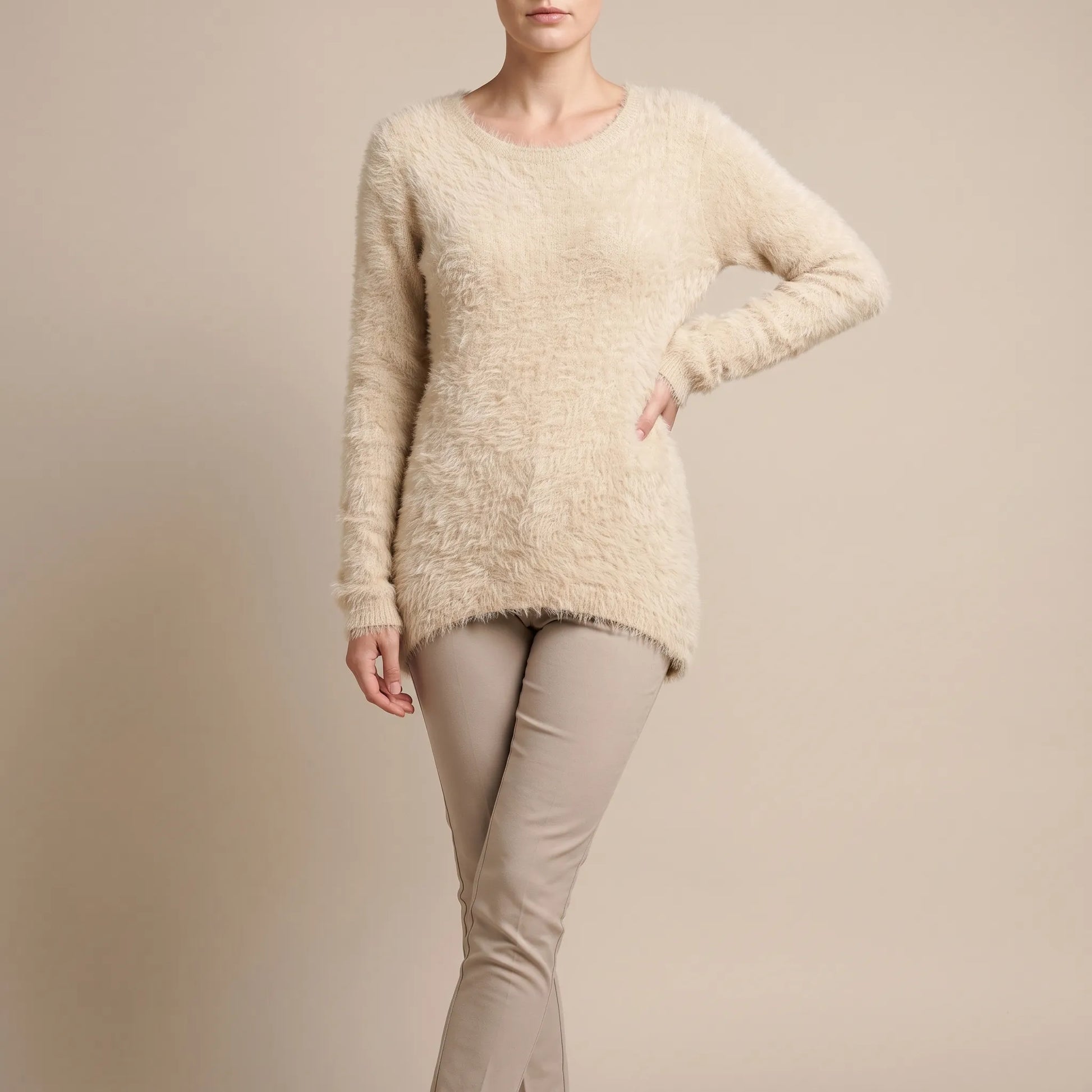 Fluffis | Puszysty Sweter Damski O Luźnym Kroju