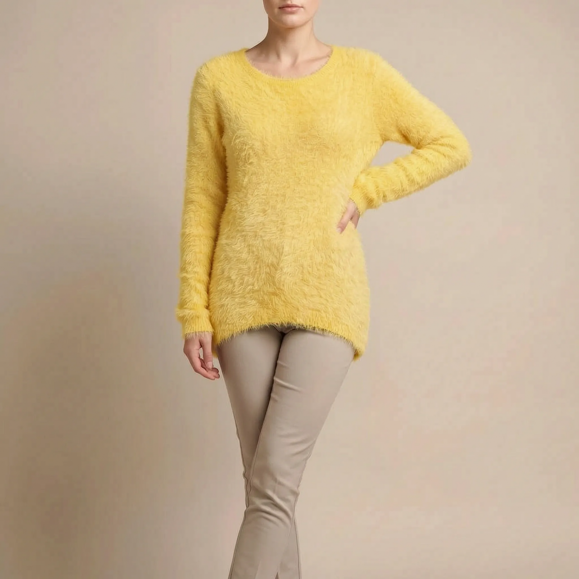 Fluffis | Puszysty Sweter Damski O Luźnym Kroju