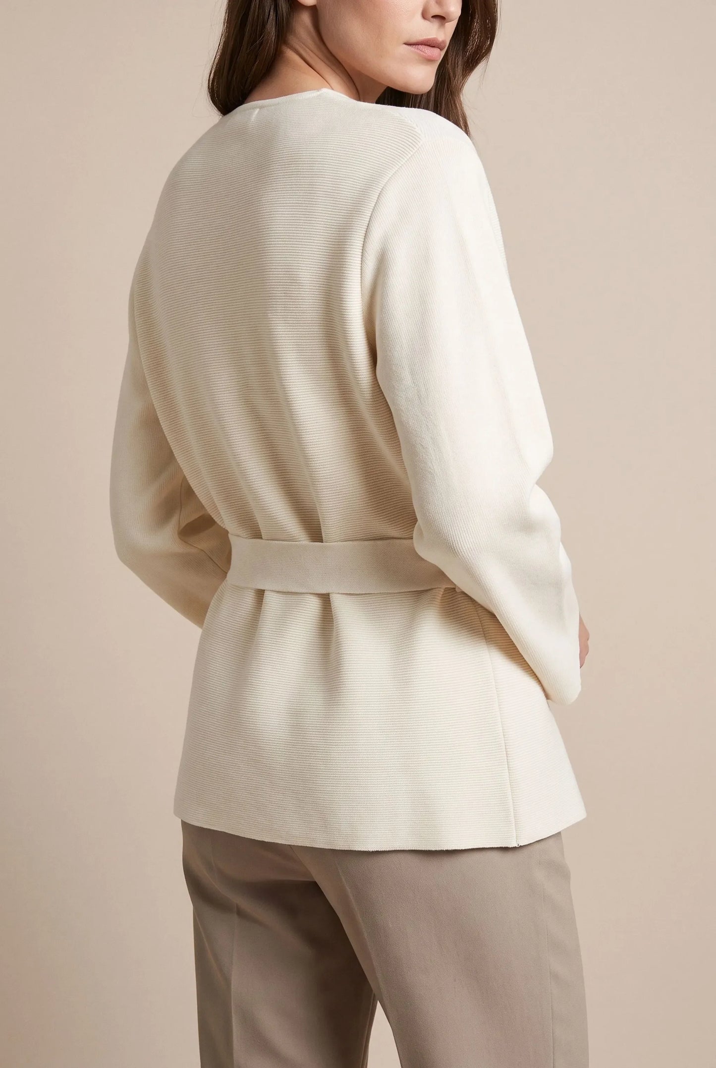 Knitova | Elegancka Kopertowa Marynarka Dzianinowa