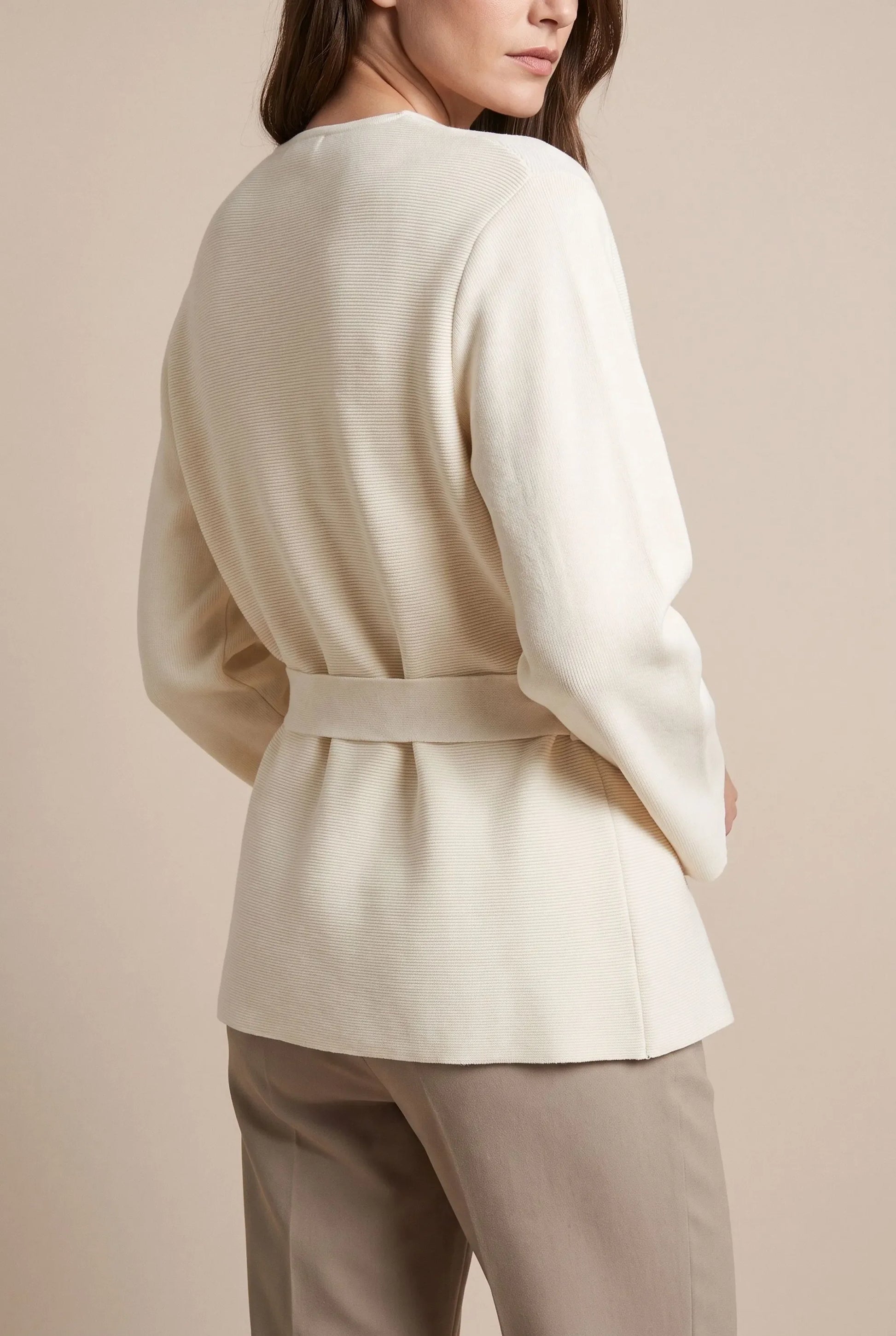 Knitova | Elegancka Kopertowa Marynarka Dzianinowa