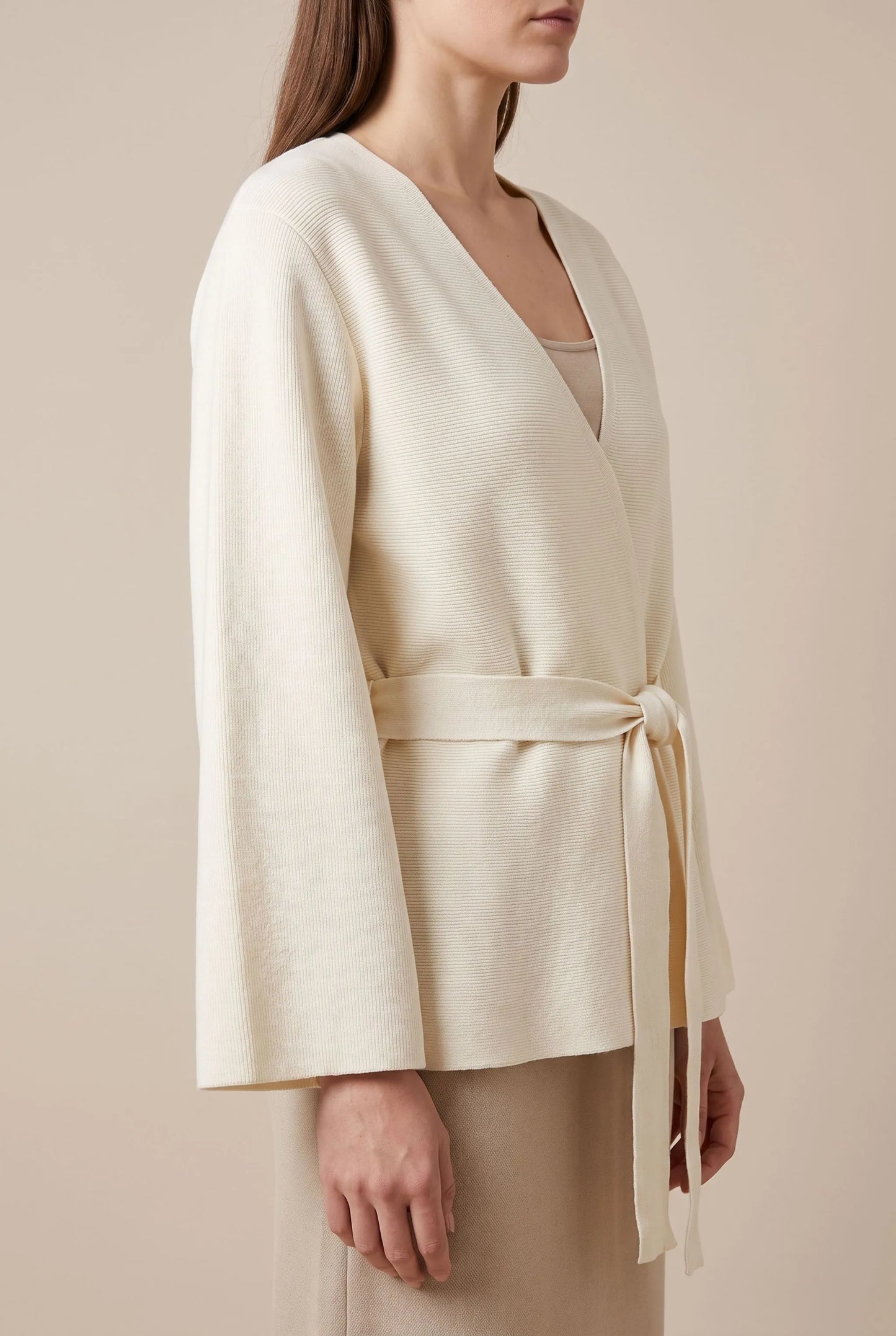 Knitova | Elegancka Kopertowa Marynarka Dzianinowa