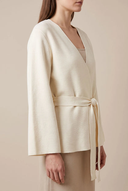 Knitova | Elegancka Kopertowa Marynarka Dzianinowa