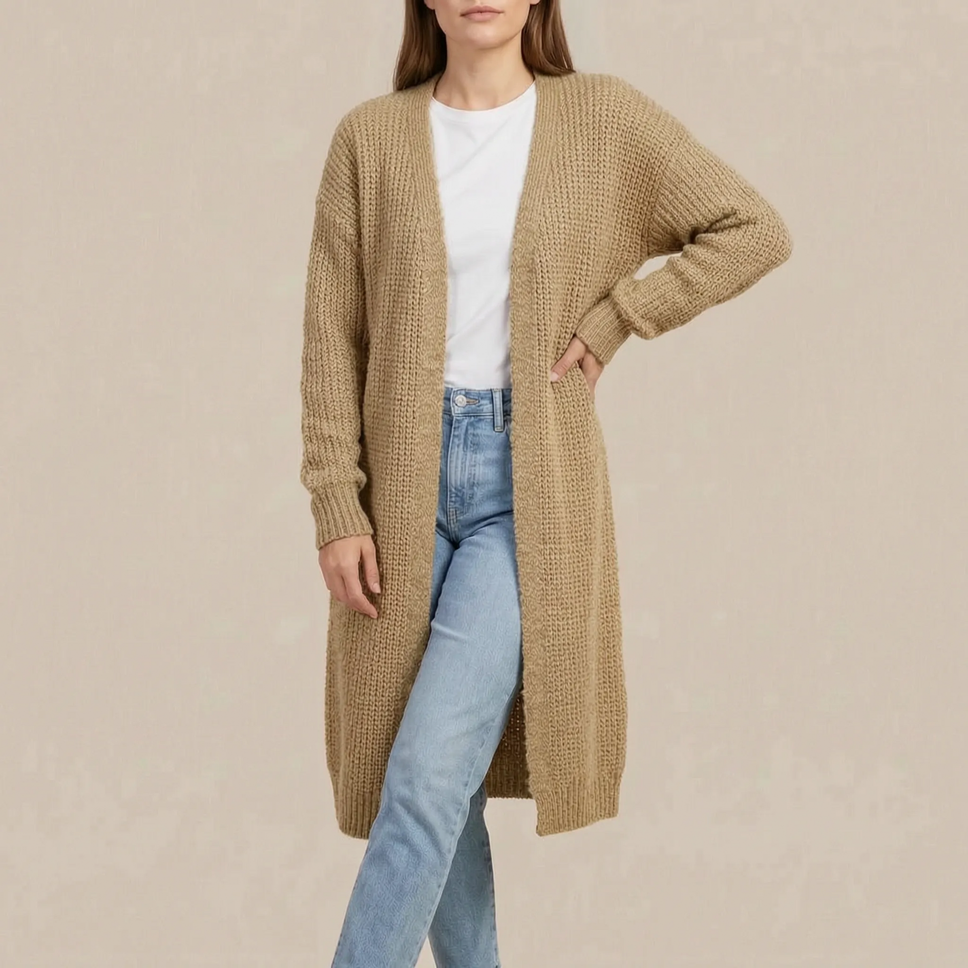 LayerLuxe | Długi Kardigan Damski