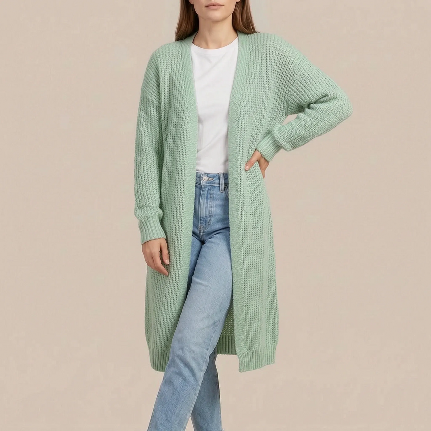 LayerLuxe | Długi Kardigan Damski