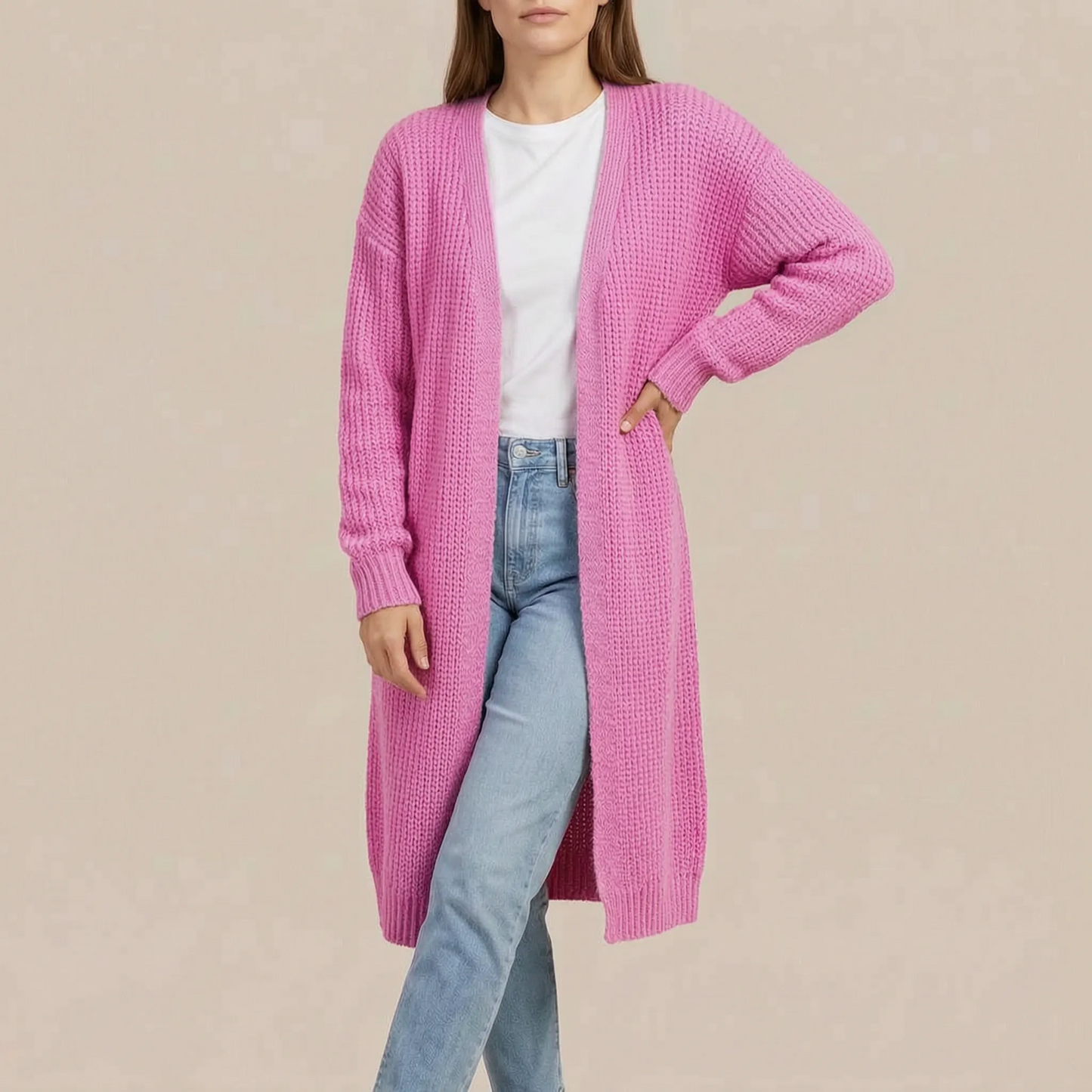 LayerLuxe | Długi Kardigan Damski