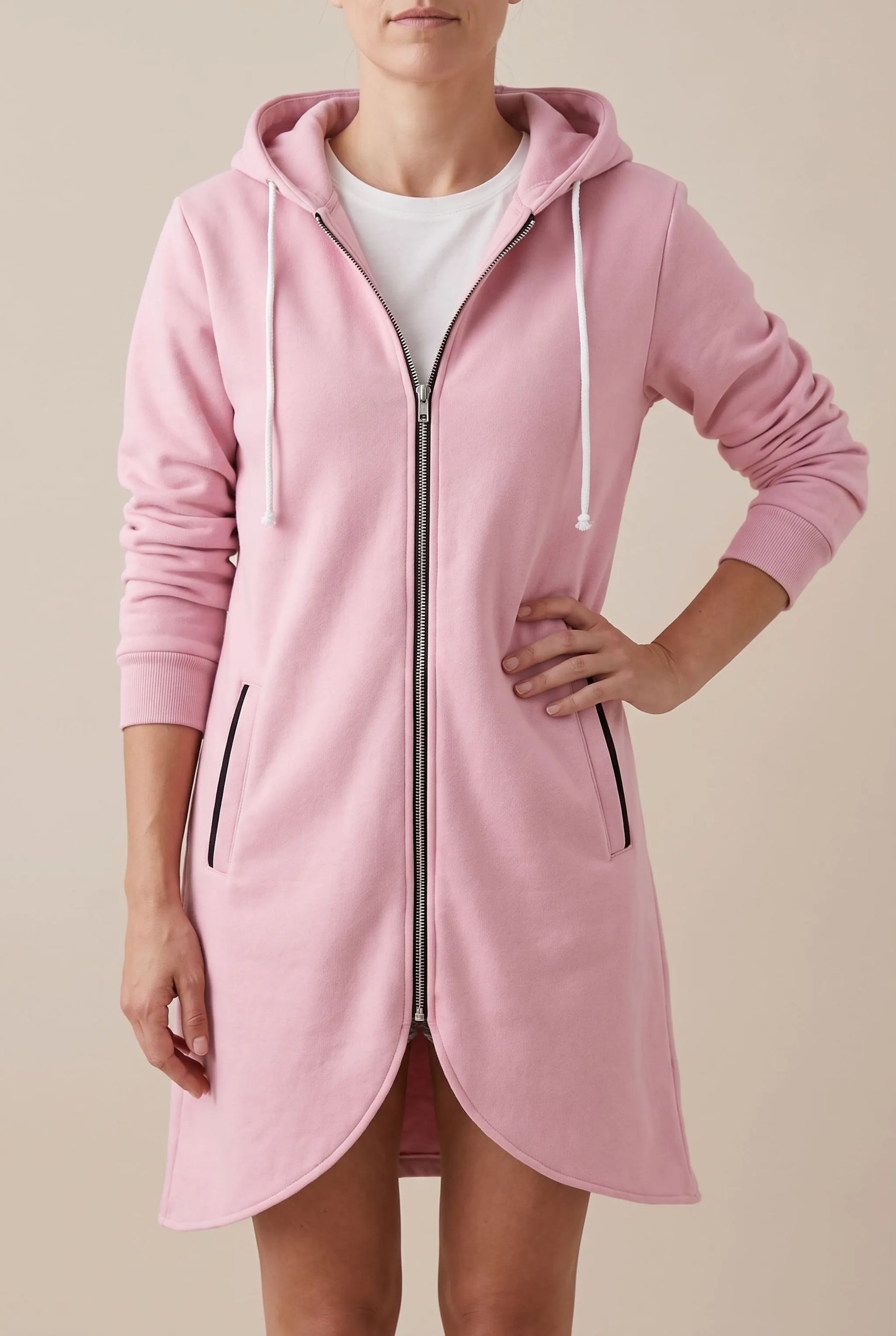 Longzip | Długa Bluza Z Kapturem Damska