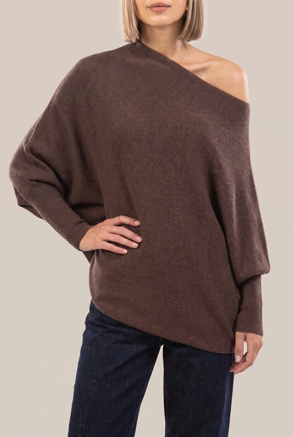 LoungeKnit | Asymetryczny Sweter Damski Oversize