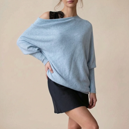 LoungeKnit | Asymetryczny Sweter Damski Oversize