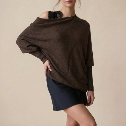 LoungeKnit | Asymetryczny Sweter Damski Oversize