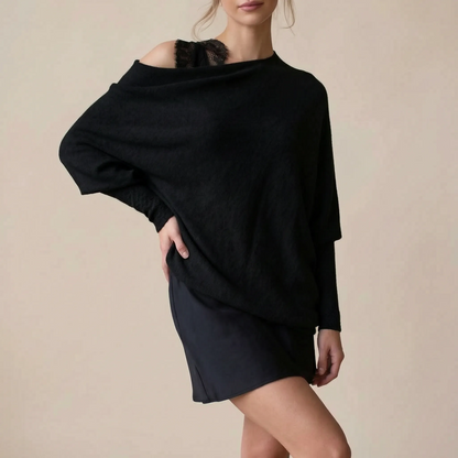 LoungeKnit | Asymetryczny Sweter Damski Oversize