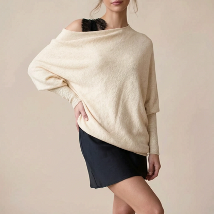 LoungeKnit | Asymetryczny Sweter Damski Oversize